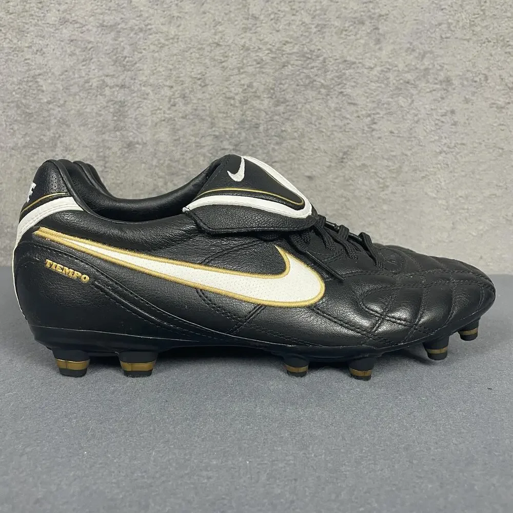 Nike Tiempo Legend III Soccer Shoes Mens Size 8 Black White Gold Firm Ground - Picture 7 of 14
